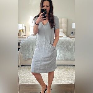 Zyga Lin’N Laundry Gray Linen Dress